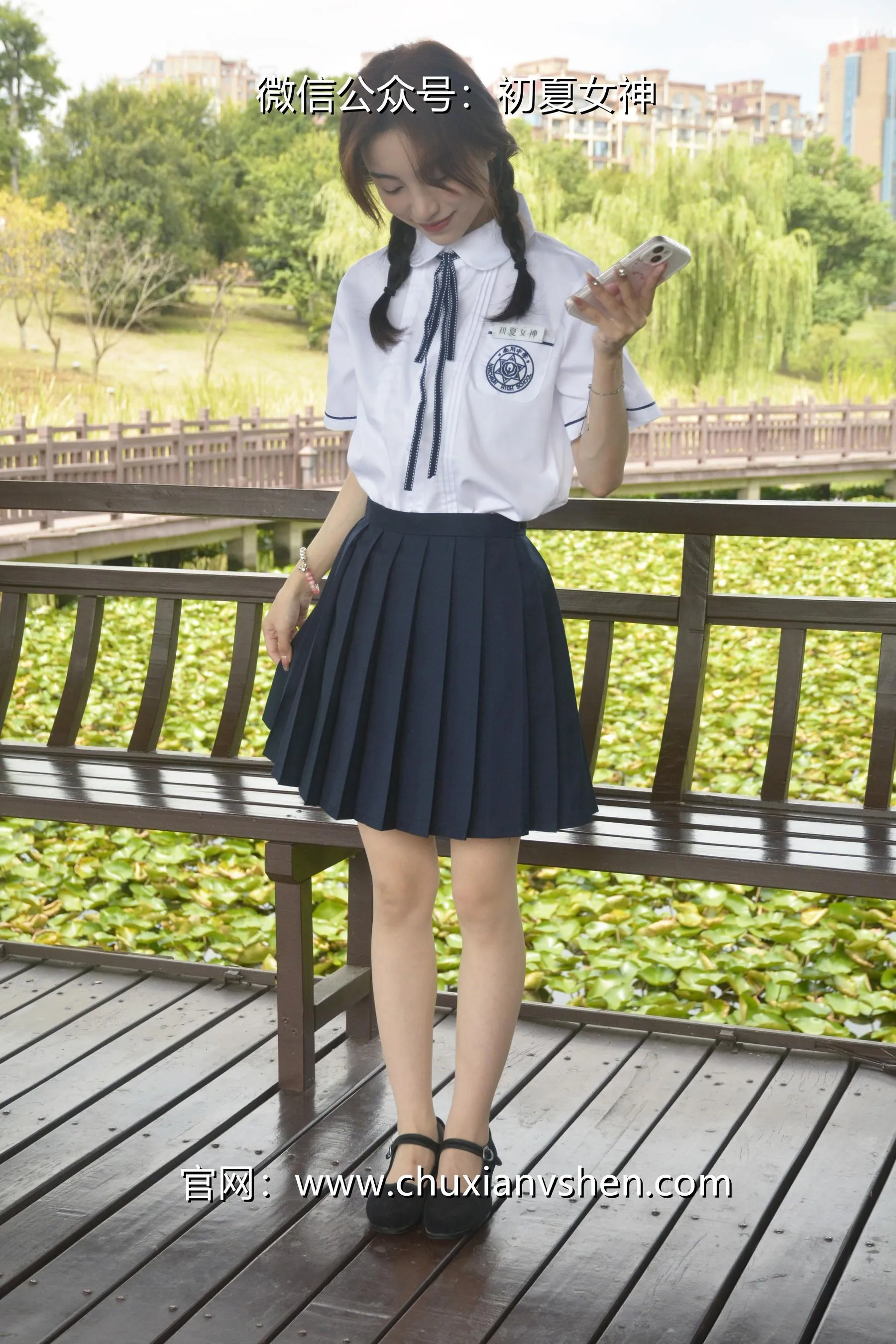 初夏女神 NO.027 柒柒 职高校服 [140P]插图6